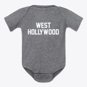 West Hollywood California Classic Block Baby Onesie