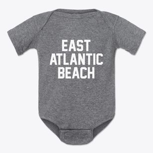East Atlantic Beach New York Classic Block Baby Onesie