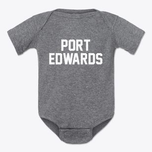 Port Edwards Wisconsin Classic Block Baby Onesie