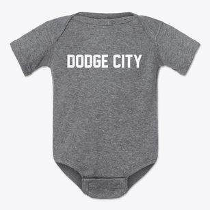 Dodge City Kansas Classic Block Baby Onesie