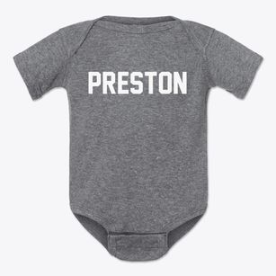 Preston Iowa Classic Block Baby Onesie