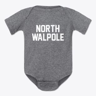 North Walpole New Hampshire Classic Block Baby Onesie