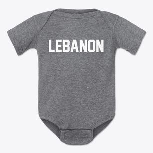 Lebanon Indiana Classic Block Baby Onesie