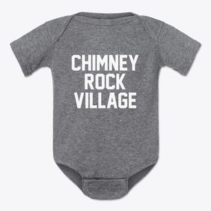 Chimney Rock Village North Carolina Classic Block Baby Onesie