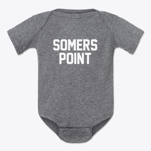 Somers Point New Jersey Classic Block Baby Onesie