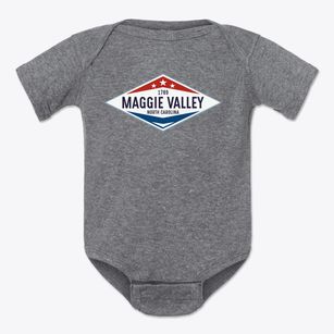 Maggie Valley North Carolina Diamond Star Baby Onesie