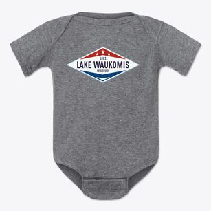 Lake Waukomis Missouri Diamond Star Baby Onesie