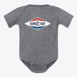 Sunset Bay New York Diamond Star Baby Onesie