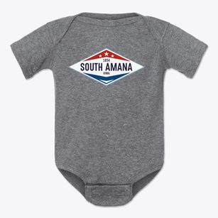 South Amana Iowa Diamond Star Baby Onesie