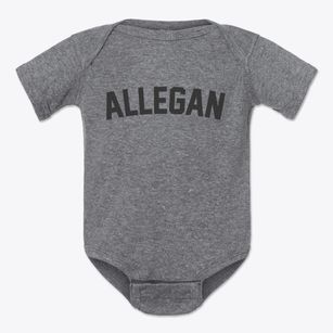 Allegan Michigan Classic Curve Baby Onesie