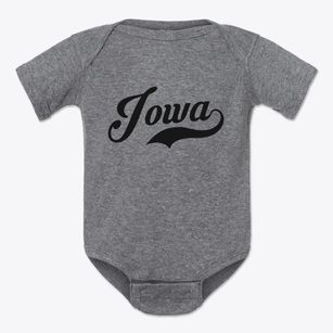 Iowa Louisiana Vintage Team Baby Onesie