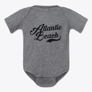 Atlantic Beach New York Vintage Team Baby Onesie