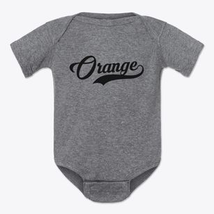 Orange Massachusetts Vintage Team Baby Onesie