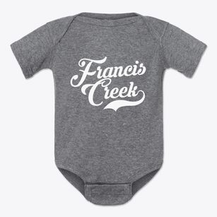 Francis Creek Wisconsin Vintage Team Baby Onesie