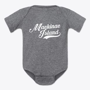 Mackinac Island Michigan Vintage Team Baby Onesie