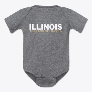  Illinois White and Gold Baby Onesie