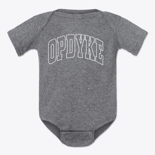 Opdyke Illinois Trendy Block Baby Onesie