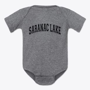 Saranac Lake New York Varsity Baby Onesie