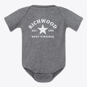 Richwood West Virginia Star Baby Onesie