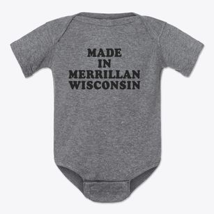 Merrillan Wisconsin Classic 70s Baby Onesie