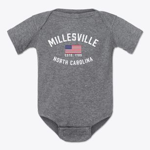 Millesville North Carolina Patriot Baby Onesie