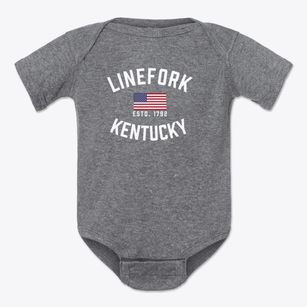 Linefork Kentucky Patriot Baby Onesie