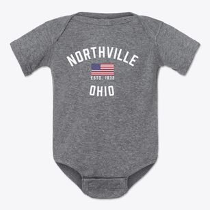 Northville Ohio Patriot Baby Onesie