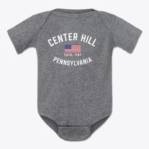 Center Hill Pennsylvania Patriot Baby Onesie