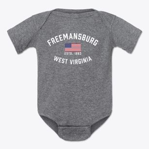 Freemansburg West Virginia Patriot Baby Onesie