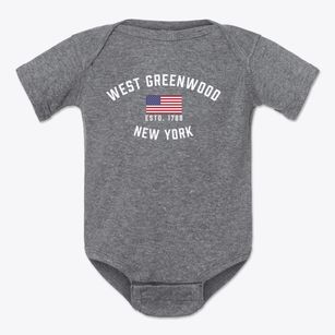 West Greenwood New York Patriot Baby Onesie