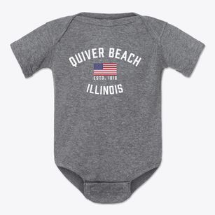 Quiver Beach Illinois Patriot Baby Onesie