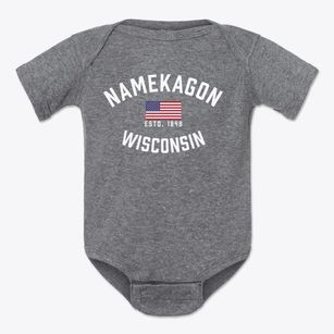 Namekagon Wisconsin Patriot Baby Onesie