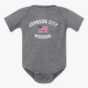 Johnson City Missouri Patriot Baby Onesie