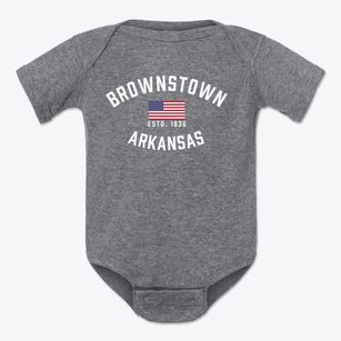 Brownstown Arkansas Patriot Baby Onesie