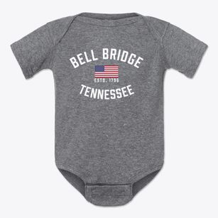 Bell Bridge Tennessee Patriot Baby Onesie