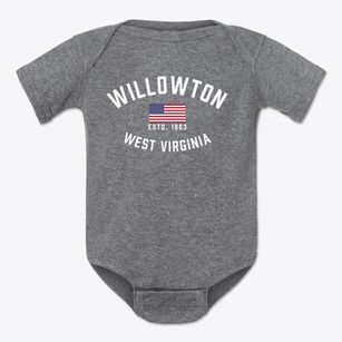 Willowton West Virginia Patriot Baby Onesie