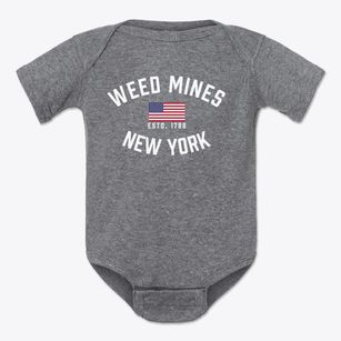 Weed Mines New York Patriot Baby Onesie