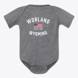 Worland Wyoming Patriot Baby Onesie