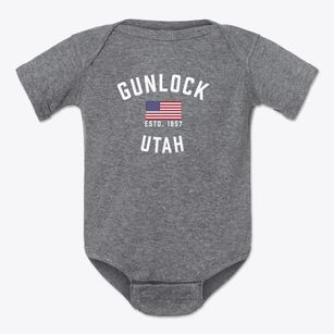Gunlock Utah Patriot Baby Onesie