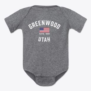 Greenwood Utah Patriot Baby Onesie