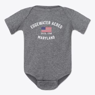 Edgewater Acres Maryland Patriot Baby Onesie