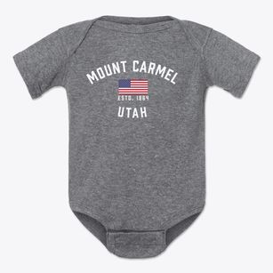Mount Carmel Utah Patriot Baby Onesie