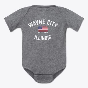Wayne City Illinois Patriot Baby Onesie