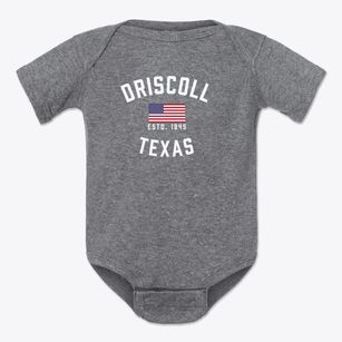 Driscoll Texas Patriot Baby Onesie