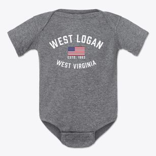West Logan West Virginia Patriot Baby Onesie