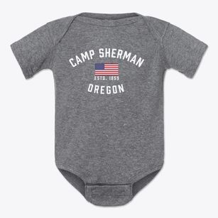 Camp Sherman Oregon Patriot Baby Onesie