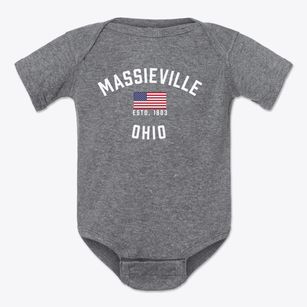 Massieville Ohio Patriot Baby Onesie