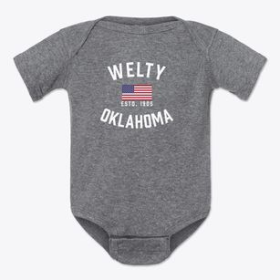 Welty Oklahoma Patriot Baby Onesie