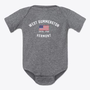 West Dummerston Vermont Patriot Baby Onesie