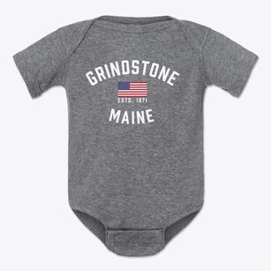 Grindstone Maine Patriot Baby Onesie